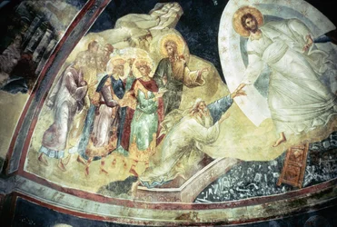Anastasis in de Parecclesian apsisgewelf, 1310-20